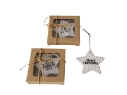 Boltze Deko-Anhänger Soho 3-fach Sortiert 8,5 cm x 8,5 cm Mehrfarbig