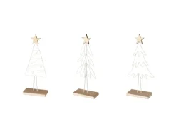 Boltze Dekoaufsteller Nordana 3-fach Sortiert 24 cm x 5 cm x 10 cm Weiß