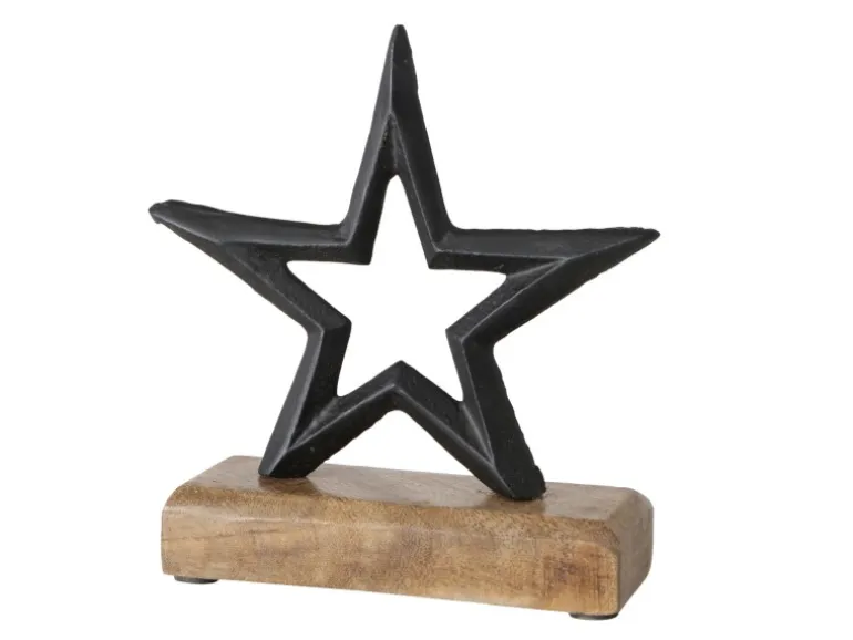 Boltze Dekoaufsteller Vernia 15 cm x 5 cm x 14 cm Schwarz