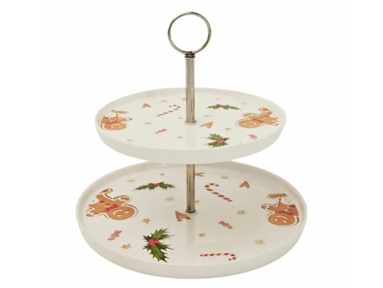 Boltze Deko-Etagere Florenza Ø 26 cm x 22 cm Mehrfarbig