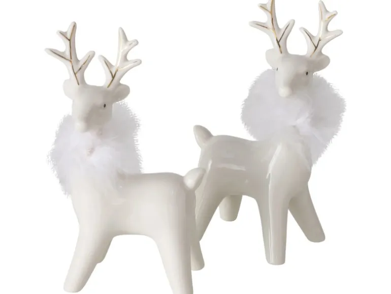 Boltze Figur Albin 2-fach sortiert Weiß