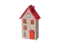 Boltze Haus-Dekoaufsteller Casata Groß 13,8 cm x 6,8 cm x 24,2 cm Grau