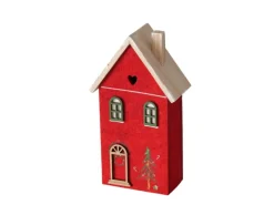 Boltze Haus-Dekoaufsteller Casata Mittel 12 cm x 6,2 cm x 21,8 cm Rot