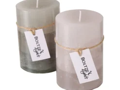 Boltze Home Stumpenkerze Strato 2-fach sortiert 10 cm