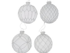 Boltze Home Weihnachtskugel Belina 4-fach sortiert