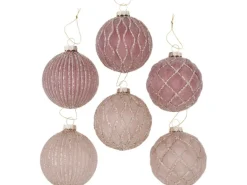 Boltze Home Weihnachtskugel Taina 6-fach sortiert