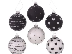 Boltze Home Weihnachtskugel Illum 6-fach sortiert Lackiert