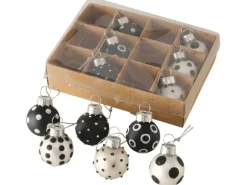 Boltze Home Weihnachtskugel Pattern 12-tlg.