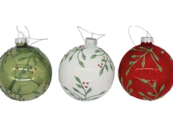 Boltze Home Weihnachtskugel Ingrid 3-fach sortiert