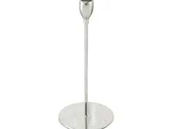 Boltze Kerzenleuchter "Malte" Metall in Silber zeitlos-elegant ca. 23 cm hoch