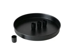 Boltze Kerzenleuchter Margo Ø 25 cm x 3 cm Schwarz