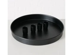 Boltze Kerzenleuchter Margo Ø 25 cm x 3 cm Schwarz