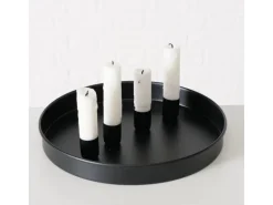 Boltze Kerzenleuchter Margo Ø 25 cm x 3 cm Schwarz