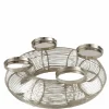 Boltze Kerzenleuchter Ringvi Rund 12 cm x 35 cm x 12 cm Silber