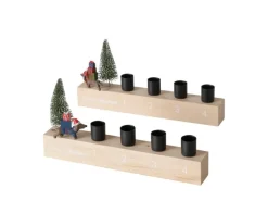 Boltze Kerzenleuchter Waldi 2-fach Sortiert Natur