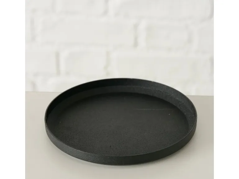 Boltze Kerzenteller Mio Ø 15 cm x 1 cm Schwarz