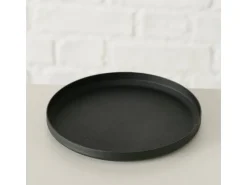 Boltze Kerzenteller-Set Mio 3-teilig Schwarz