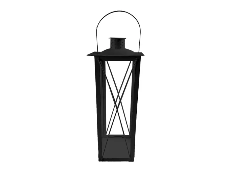 Boltze Laterne Farol Groß 50 cm x 17 cm x 17 cm Schwarz