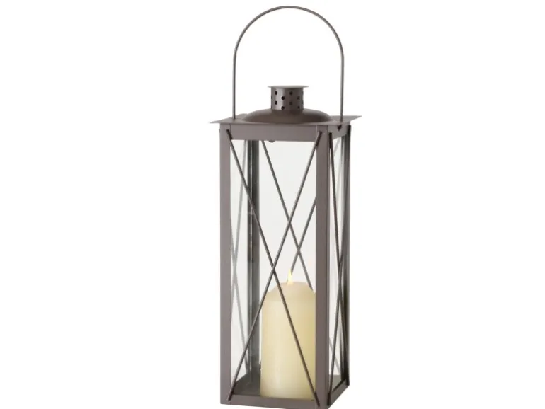 Boltze Laterne Farol Mittel 35 cm x 14 cm x 14 cm Braun