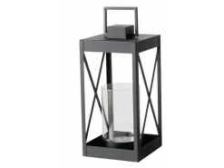 Boltze Laterne Xenia Klein Rechteck 21 cm x 21,5 cm x 45 cm Schwarz