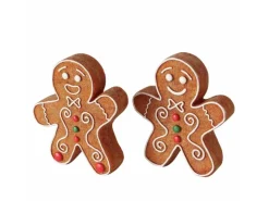 Boltze Lebkuchenmann-Figur Ginger 12 cm x 3 cm x 13,7 cm Braun 2-fach sortiert