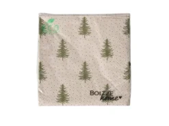 Boltze Servietten Platina Braun-Grün 20 Stück