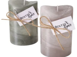 Boltze Stumpenkerze Gradienta 2-fach sortiert Mehrfarbig