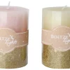 Boltze Stumpenkerze Praga 2er-Set Mehrfarbig