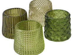 Boltze Teelichthalter Sabena 4-fach sortiert Grün
