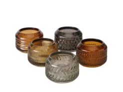 Boltze Teelichthalter Vadi 5-fach Sortiert Ø 8 cm x 6 cm Mehrfarbig
