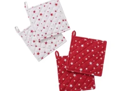 Boltze Topflappen Sterny 2-tlg. Rot-Weiß