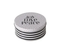 Boltze Vorratsdose Soho Ø 16 cm x 7 cm Schwarz-Weiß