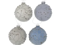 Boltze Weihnachtsglaskugel Xmas Laurena 4 Stück