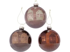 Boltze Weihnachtsglaskugel Xmas Krogan 3 Stück