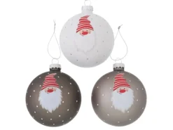 Boltze Weihnachtsglaskugel Xmas Knuffel 3 Stück