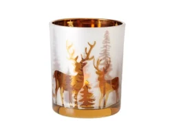 Boltze Windlicht Askan Ø 8,5 cm x 7 cm Mehrfarbig