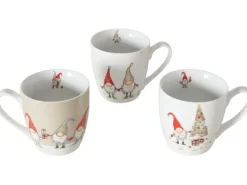 Boltze Xmas Jumbobecher Snorre 3-fach sortiert Weiß
