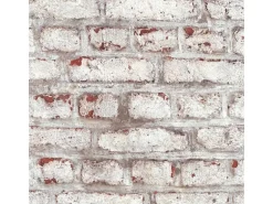 Bricoflor Klinker Tapete in Weiß und Rot Loft Style Tapete in Backstein Optik Vliestapete im Ziegelstein Look für Küche und Wohnzimmer