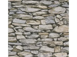 Bricoflor Steinwand Tapete in Braun und Grau 3D Mauertapete aus Papier Wandtapete in Steinoptik Ideal für Wohnzimmer und Schlafzimmer