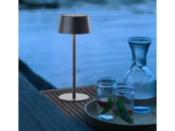 Brilliant Akku-Tischleuchte Picco mit Solar 30 cm Schwarz