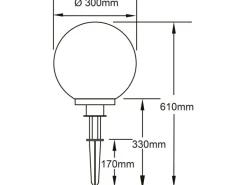 Brilliant LED-Außenspießleuchte Thore Weiß 8 W 61 x 30 x 30 cm