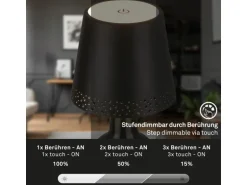 Brilo Akku-Flaschenlicht Flaska Schwarz 2,6W