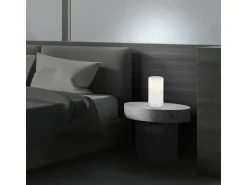 Brilo Akku-Tischleuchte Lama Chrom-Matt 3W