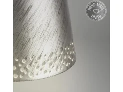 Brilo Akku-Tischleuchte mit Perforierung Antiksilber-Schwarz 2,6W