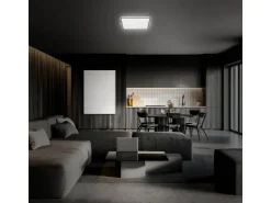 Brilo LED-Deckenleuchte Lino Schwarz 24 W