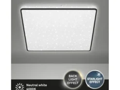 Brilo LED-Deckenleuchte Lino Schwarz 24 W