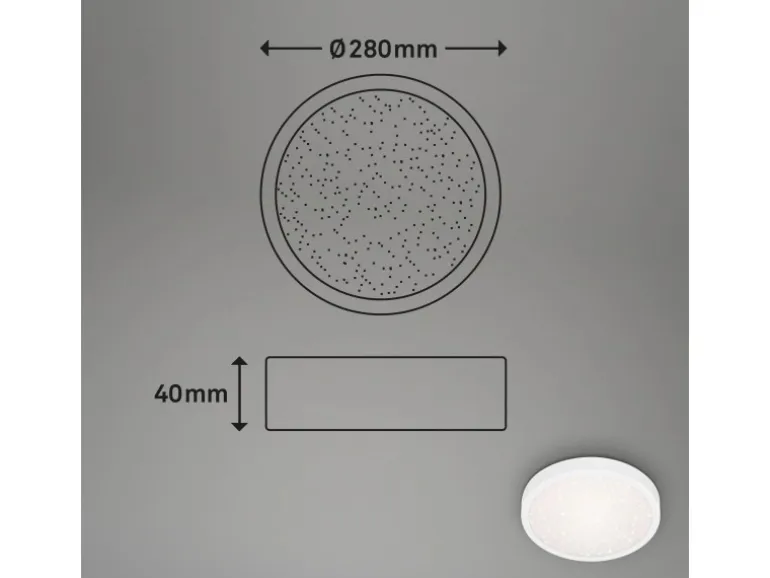 Brilo LED-Deckenleuchte Runa 18 W Weiß