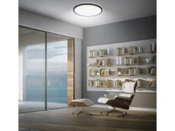 Brilo LED-Panel Slim Sternenhimmel Neutralweiß Schwarz 3,3 cm x Ø 37,5 cm