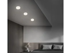 Briloner LED Aufbauleuchte Flame Star Rahmenlos Sternendekor Ø 15,7 cm Weiß