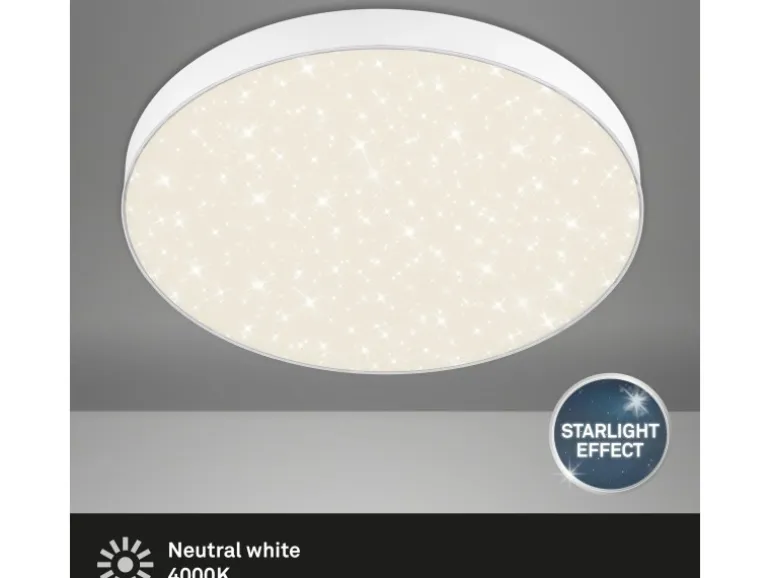 Briloner LED-Deckenleuchte Flame Star Ø 38,7 cm Weiß